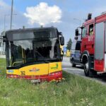 27.08.2021. Kielce. Wypadek miejskiego autobusu / Piotr Kwaśniewski / Radio Kielce