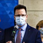 16.08.2021. Skarżysko-Kamienna. Otwarcie dworca kolejowego. Na zdjęciu: Andrzej Bittel - wiceminister infrastruktury / Jarosław Kubalski / Radio Kielce