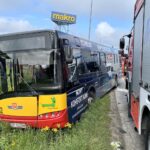 27.08.2021. Kielce. Wypadek miejskiego autobusu / Piotr Kwaśniewski / Radio Kielce