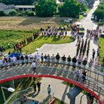 08.08.2021. Wodzisław. 56. Marsz Szlakiem I Kompanii Kadrowej. Nadanie kładce imienia Czesława Bankiewicza „Skauta” / Jarosław Kubalski / Radio Kielce