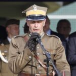 08.08.2021. Wodzisław. 56. Marsz Szlakiem I Kompanii Kadrowej. Na zdjęciu: Dionizy Krawczyński - komendant marszu / Jarosław Kubalski / Radio Kielce