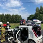 01.08.2021. Osiek. Wypadek na drodze wojewódzkiej 765 / KP PSP Staszów