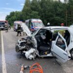 01.08.2021. Osiek. Wypadek na drodze wojewódzkiej 765 / KP PSP Staszów