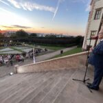 07.08.2021. Kielce. „Chopinowskie Inspiracje”. Koncert Edwarda Wolanina. Na zdjęciu Artur Jaroń - dyrektor Zespołu Państwowych Szkół Muzycznych w Kielcach / Jarosław Kubalski / Radio Kielce