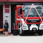 01.08.2021. Samsonów. Nowy wóz strażacki dla OSP w Samsonowie / Wiktor Taszłow / Radio Kielce