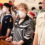 01.08.2021. Kielce. Obchody 77. rocznicy wybuchu Powstania Warszawskiego. Na zdjęciu: Danuta Żbikowska - założycielka Stowarzyszenia Rodzin i Sympatyków 2. Pułku Artylerii Lekkiej Legionów / Wiktor Taszłow / Radio Kielce