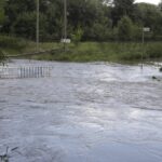 31.08.2021. Kielce. Zatorowany przepływ rzeki Lubrzanki przy ulicy Zielnej / Jarosław Kubalski / Radio Kielce