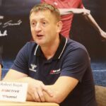 19.08.2021. Kielce. Podpisanie umowy pomiędzy ŚZPN, a kielecką firmą RS Active, dystrybutorem marki Hummel. Na zdjęciu: Robert Bujak - firma RS Active / Wiktor Taszłow / Radio Kielce