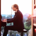 21.08.2021. Kielce. „Chopinowskie inspiracje”. Na zdjęciu: Piotr Pawlak / Wiktor Taszłow / Radio Kielce