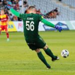 21.08.2021. Kielce. Suzuki Arena. Fortuna 1 Liga. Korona Kielce - ŁKS Łódź / Wiktor Taszłow / Radio Kielce