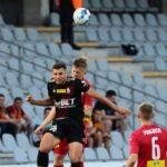 21.08.2021. Kielce. Suzuki Arena. Fortuna 1 Liga. Korona Kielce - ŁKS Łódź / Wiktor Taszłow / Radio Kielce