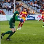 21.08.2021. Kielce. Suzuki Arena. Fortuna 1 Liga. Korona Kielce - ŁKS Łódź / Wiktor Taszłow / Radio Kielce