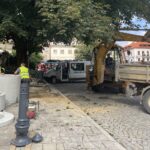 10.08.2021. Sandomierz. Budowa źródła wody pitnej na starówce / Grażyna Szlęzak-Wójcik / Radio Kielce