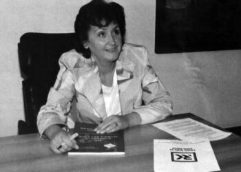 Mira Bielecka, zdjęcie archiwalne z ok. 1995 roku / Radio Kielce