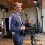 29.08.2021. Łoniów. Dożynki powiatowe. Na zdjęciu: europoseł Adam Jarubas / Grażyna Szlęzak-Wójcik / Radio Kielce