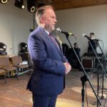 29.08.2021. Łoniów. Dożynki powiatowe. Na zdjęciu: poseł Marek Kwitek / Grażyna Szlęzak-Wójcik / Radio Kielce