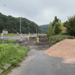 26.08.2021. Kielce. Budowa ścieżki rowerowej wzdłuż ulicy Krakowskiej / Wiktor Taszłow / Radio Kielce