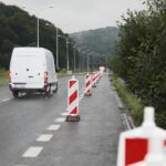 26.08.2021. Kielce. Budowa ścieżki rowerowej wzdłuż ulicy Krakowskiej / Wiktor Taszłow / Radio Kielce