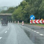 26.08.2021. Kielce. Budowa ścieżki rowerowej wzdłuż ulicy Krakowskiej / Wiktor Taszłow / Radio Kielce