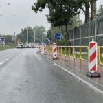 26.08.2021. Kielce. Budowa ścieżki rowerowej wzdłuż ulicy Krakowskiej / Wiktor Taszłow / Radio Kielce