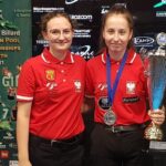 Mistrzostwa Europy juniorów w bilard. Na zdjęciu: Izabella Jońska i Dominika Pawełczyk / Facebook