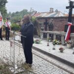 01.08.2021. Sandomierz. Uroczystości upamiętniające powstańców warszawskich i 77. rocznicę bitwy pod Pielaszowem. Na zdjęciu: Janusz Stasiak - zastępca burmistrza Sandomierza / Grażyna Szlęzak-Wójcik / Radio Kielce