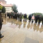 06.08.2021 Kraków. 56. Marsz Szlakiem I Kompanii Kadrowej. Przemawia Dionizy Krawczyński - komendant Marszu / Jarosław Kubalski / Radio Kielce