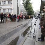 06.08.2021 Kraków. Marsz Szlakiem I Kompanii Kadrowej. Wymarsz z Oleandrów / Jarosław Kubalski / Radio Kielce