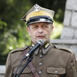 06.08.2021 Słomniki. 56. Marsz Szlakiem I Kompanii Kadrowej. Na zdjęciu: Dionizy Krawczyński - komendant marszu / Jarosław Kubalski / Radio Kielce