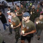 11.08.2021 Chęciny.  56. Marsz Szlakiem I Kompanii Kadrowej / Jarosław Kubalski / Radio Kielce