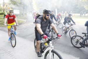 07.08.2021 Zagnańsk. Rajd rowerowy szlakiem Brygady Świętokrzyskiej Narodowych Sił Zbrojnych / Jarosław Kubalski / Radio Kielce