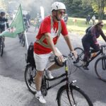 07.08.2021 Zagnańsk. Rajd rowerowy szlakiem Brygady Świętokrzyskiej Narodowych Sił Zbrojnych / Jarosław Kubalski / Radio Kielce