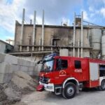 14.08.2021. Małogoszcz. Pożar taśmociągu / OSP KSRG Małogoszcz