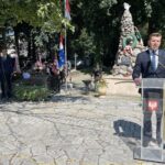 15.08.2021. Sandomierz. Obchody z okazji Dnia Wojska Polskiego i 101. rocznicy Bitwy Warszawskiej. Na zdjęciu: Marcin Marzec - burmistrz Sandomierza / Grażyna Szlęzak-Wójcik / Radio Kielce