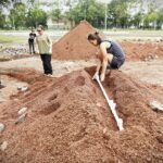 03.08.2021 Kielce. Teren Politechniki Świętokrzyskiej. Budowa toru dla łazików marsjańskich / Jarosław Kubalski / Radio Kielce