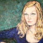 Portret autorstwa Moniki Żeromskiej przedstawiający Ewę Mickiewicz, wnuczkę Marii i Jana Szczepkowskich / Centrum Edukacji I Kultury „Szklany Dom”