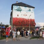 15.08.2021 Kielce. Otwarcie muralu na budynku przy ulicy Kochanowskiego / Jarosław Kubalski / Radio Kielce