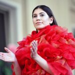 07.08.2021. Stalowa Wola. Pokaz mody podczas Nadwiślańskiego Fashion Week. Nadwiślański Fashion Week jest kontynuacją, w szerszej formule, zeszłorocznego Sandomierz Fashion Street, czyli ulicznego pokazu mody z udziałem projektantów z całej Polski, któremu towarzyszyły warsztaty, debaty i prezentacje działań kulturalnych w regionie / Darek Delmanowicz / PAP