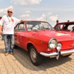 22.08.2021. Włoszczowa. XIV Świętokrzyski Zlot Motocykli SHL i Pojazdów Zabytkowych. Na zdjęciu: Marian Orliński / Magdalena Galas-Klusek / Radio Kielce