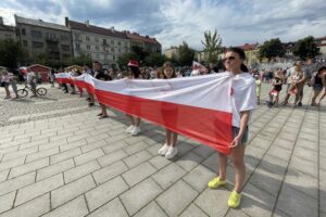 01.08.2021. Ostrowiec Świętokrzyski. Żywy znak Polski Walczącej / Emilia Sitarska / Radio Kielce