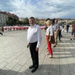 01.08.2021. Ostrowiec Świętokrzyski. Żywy znak Polski Walczącej. Na zdjęciu (w środku): Andrzej Kryj - poseł PiS / Emilia Sitarska / Radio Kielce