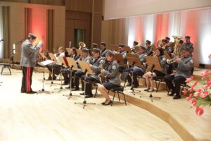 27.08.2021 Kielce. Filharmonia Świętokrzyska. Koncert pieśni patriotycznych. Marszałkowska Orkiestra Dęta pod dyrekcją Marcina Chlebnego / Jarosław Kubalski / Radio Kielce
