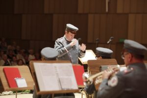 27.08.2021 Kielce. Filharmonia Świętokrzyska. Koncert pieśni patriotycznych. Marszałkowska Orkiestra Dęta pod dyrekcją Marcina Chlebnego / Jarosław Kubalski / Radio Kielce