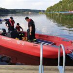 08.09.2021. Brody. Akcja ratownicza na terenie zalewu / Monika Miller / Radio Kielce