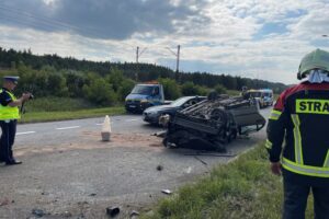 14.09.2021. Kielce. Wypadek na ul. Krakowskiej / Dionizy Krawczyński / Radio Kielce