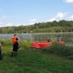 08.09.2021. Brody. Akcja ratownicza na terenie zalewu / Monika Miller / Radio Kielce