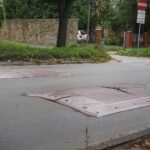 29.09.2021. Kielce. Ulica Marszałkowska. Progi zwalniające / Marcin Marszałek / Radio Kielce