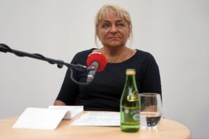 05.09.2021. Studio Polityczne Radia Kielce. Na zdjęciu: Anna Myślińska, Platforma Obywatelska - Koalicja Obywatelska / Robert Felczak / Radio Kielce