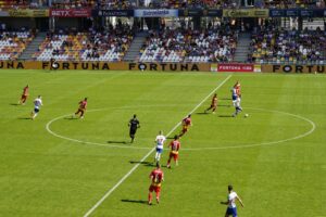 11.09.2021. Bielsko-Biała. Korona Kielce w wyjazdowym meczu z Podbeskidziem Bielsko-Biała / Sebastian Kalwat / Radio Kielce