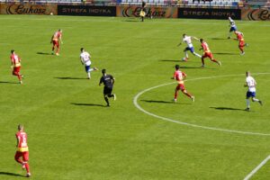 11.09.2021. Bielsko-Biała. Korona Kielce w wyjazdowym meczu z Podbeskidziem Bielsko-Biała / Sebastian Kalwat / Radio Kielce